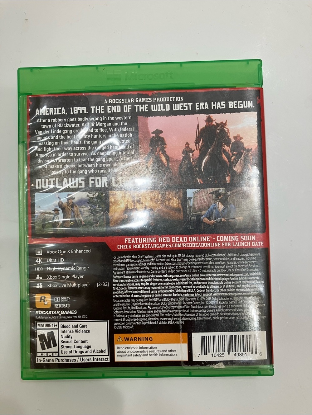 Red Dead Redemption II (Xbox One) - Red and Black Cover - Picture 2 of 3